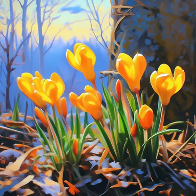 Купить картину Ранняя весна в Москве от художника Конин Анатолий