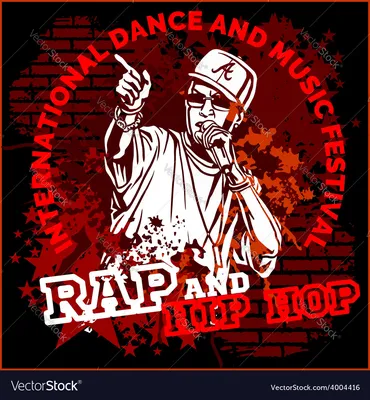 Rap hip hop graffiti - poster Royalty Free Vector Image