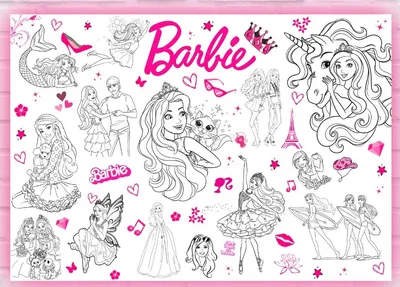 Мега-раскраска Барби Barbie 28995799 купить в интернет-магазине Wildberries
