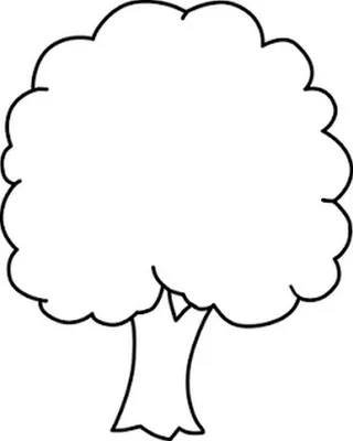 Раскраска Дерево с дуплом | Раскраски деревья для детей распечатать, скачать