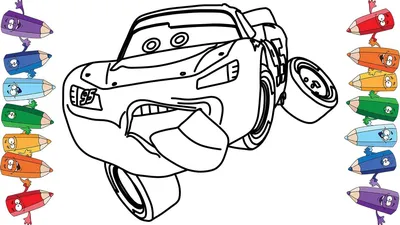 Тачки 3 Молния Маквин Мультик раскраска для детей Cars 3 Lightning McQueen  body paint Coloring Book - YouTube