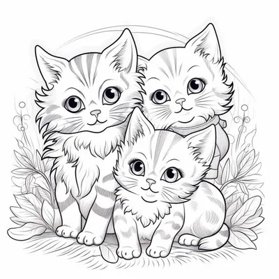 Милые котики: раскраски котов, кошек и котят | Милые котики, Раскраски,  Котята