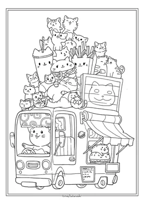 раскраска маленький пушистый котенок сидит между деревьями от котят,  котенок раскраски, котенок, кошка фон картинки и Фото для бесплатной  загрузки