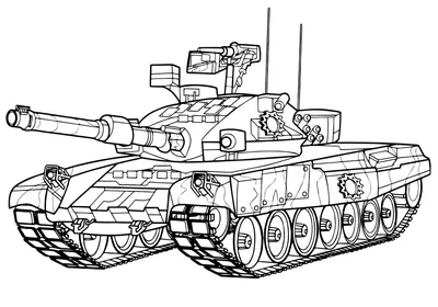Танк World of Tanks — раскраска для детей. Распечатать бесплатно.