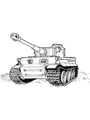 Раскраски танк Тигр распечатать бесплатно в формате А4 (8 картинок) |  RaskraskA4.ru