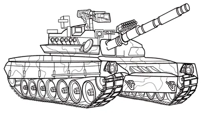 Раскраска Танк Леопард-2 распечатать или скачать