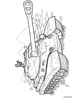 Танк кв 44 рисунок раскраска (49 фото) » рисунки для срисовки на  Газ-квас.ком