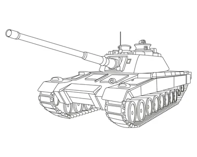 Раскраска Танк Т-55 | Minana.ru