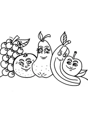 Раскраски овощи и фрукты для 6 лет (53 фото) » рисунки для срисовки на  Газ-квас.ком