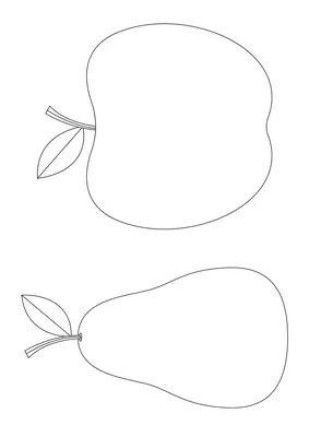 Раскраска Яблоко | Раскраски простые фрукты и ягоды