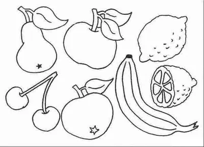 Раскраски фрукты и овощи для 4 лет (52 фото) » рисунки для срисовки на  Газ-квас.ком