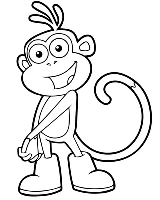 Раскраски обезьяна, Сайт раскрасок.