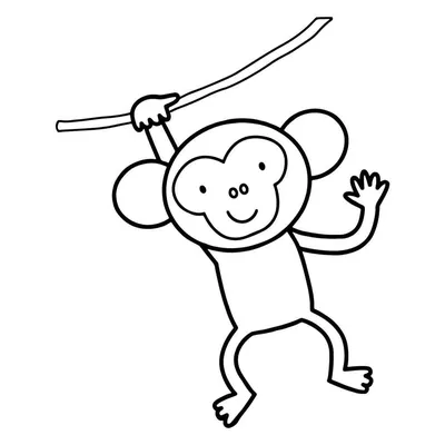 Раскраски животные обезьяна (67 фото) » Картинки, раскраски и трафареты для  всех - Klev.CLUB
