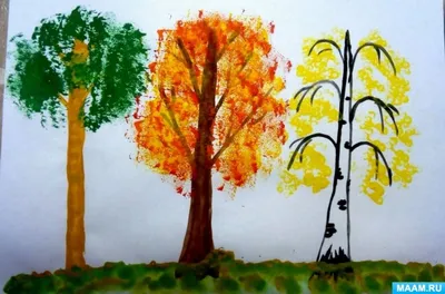Желтые Осенние Деревья Парке Осенний Пейзаж Ручной Работы Красками  Свободное стоковое фото ©kharlamova_lv 616996126