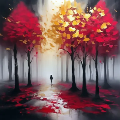 Рисунок осень. Как нарисовать осенний пейзаж. Осенний лес рисунок. Осенние  рисунки природы - YouTube