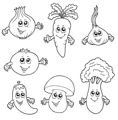 Раскраска Огурец | Раскраски простые овощи для маленьких детей