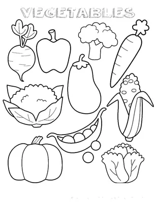 Раскраска Овощи и Фрукты для самых маленьких - ДЕТСКИЙ САЙТ ЗАЙКА |  Раскраски, Овощи для детей, Рисунки малышей