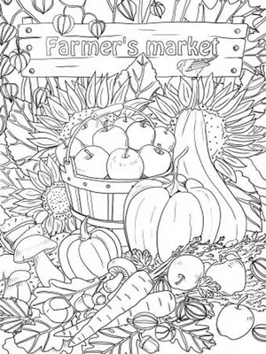 Детские раскраски по теме Овощи | Раскраски, Детские раскраски, Овощи