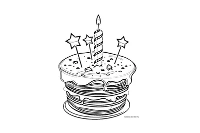 Раскраски торт для 5 лет (55 фото) » рисунки для срисовки на Газ-квас.ком