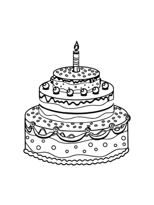 Раскраска Торт | Раскраска торта, Торт, Раскраски