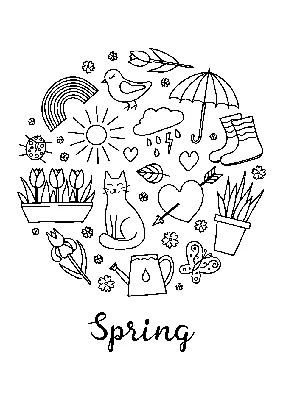 Раскраски на тему весна для детей распечатать