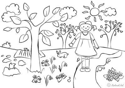 Раскраска Весна | Раскраски для детей печать онлайн