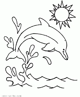 Раскраска Животные Рыбки » Раскраски.рф - распечатать картинки раскраски  для детей бесплатно онлайн!