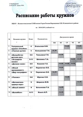 РАСПИСАНИЕ КРУЖКОВ | Творческая лаборатория «2×2»