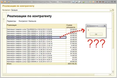 Расшифровки при программном формировании отчета на СКД