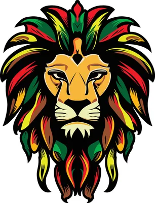 Rastafarian reggae lion head vector illustration, Rastafari, Rastafarians  lion or Rast leo head green red yellow colored stock vector image 33335100  Vector Art at Vecteezy