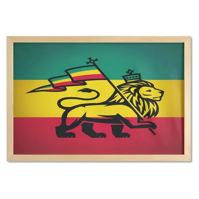 Judah Lion with a Rastafari Flag. King of Zion Stock Vector - Illustration  of marijuana, ornate: 55793562