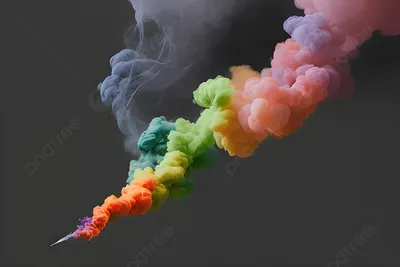 Un primer plano de un Разноцветный дым se vierte sobre un fondo negro, Дым  жидкого цвета, Разноцветный дым, Разноцветный дым, цветной дым - SeaArt AI