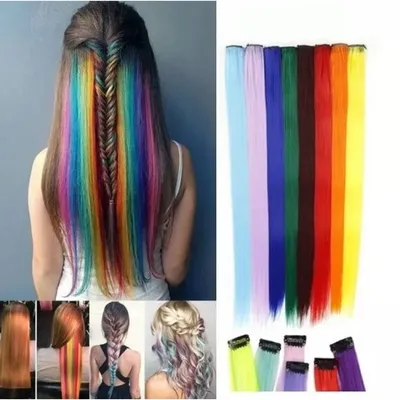 Цветные пряди для волос 10 цветов/канекалон / разноцветные пряди с  переходом prof beauty | Купить с доставкой в интернет-магазине kandi.ru
