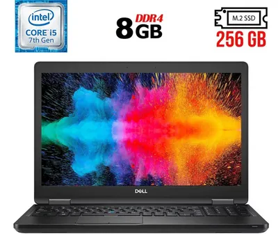 Купить Ноутбук Б-класс Dell Latitude 5590 / 15.6\" (1366x768) TN / Intel  Core i5-7300U (2 (4) ядра по 2.6 - 3.5 GHz) / 8 GB DDR4 / 256 GB SSD M.2 /  Intel HD Graphics 620 / USB 3.1 / HDMI / Windows 10 лицензия в Украине
