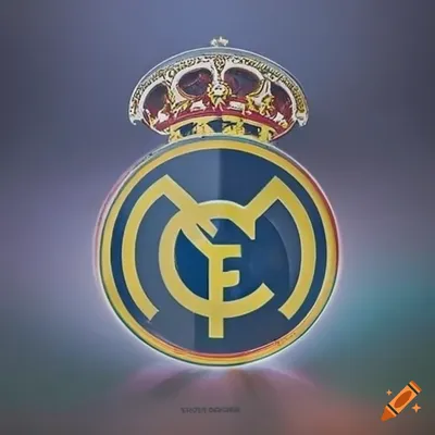 Real madrid logo with soccerball and champion league titles on Craiyon