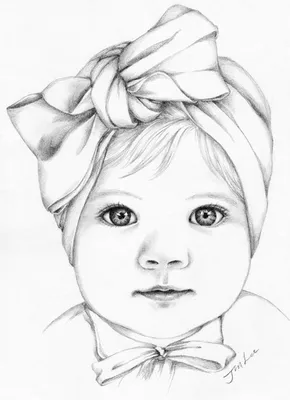 Лицо ребенка рисунок карандашом для детей - 41 фото