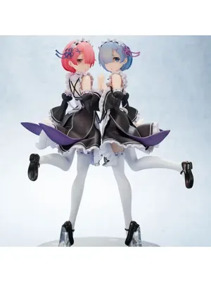 Обои на рабочий стол Ram / Рам и Rem / Рем из аниме Re: Zero kara Hajimeru  Isekai Seikatsu / Re: Жизнь в альтернативном мире с нуля, by Kaz-Kirigiri,  обои для рабочего