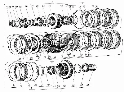 Коробка передач Т-150 (Чертеж № 75: список деталей, стоимость запчастей)