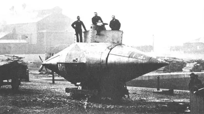 The Resurgam submarine created by the Rev. George Garrett in 1879