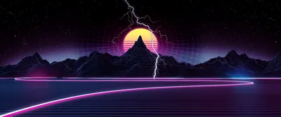 Sunset Retrowave HD wallpaper | Retro waves, Sun illustration, Synthwave