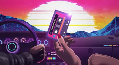 Wallpaper Ferrari Testarossa, retrowave, pink, 4K, Art #19899