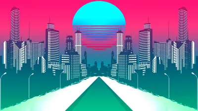 retrowave #neon digital art retro style #sky #sun #80s neon art graphic  design #graphics #va… | Aesthetic desktop wallpaper, Wallpaper backgrounds,  Retro wallpaper