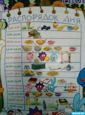 Программа и режим дня в детском саду Spanga