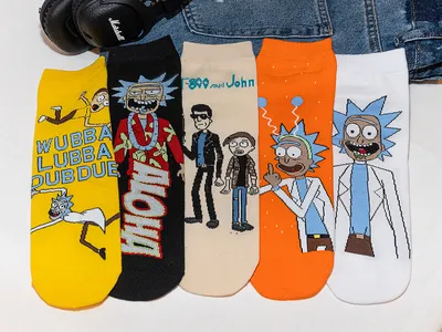 Комплект носков Рик и Морти, 5 пар - купить с доставкой по выгодным ценам в  интернет-магазине OZON (271420220)