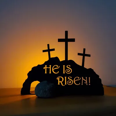 Empty Tomb Easter Scene He is Risen Easter Nativity Resurrection Cross  Religious Easter Decor - Etsy
