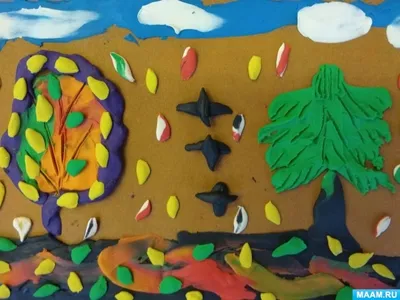 Рисование пластилином «Осень в родном городе» (13 фото). Воспитателям  детских садов, школьным учителям и педагогам - Маам.ру