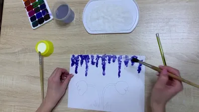 Уроки рисования для детей Соль снежинки зима - YouTube