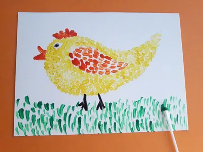 Рисование ватными палочками с детьми | Творческая семья | Дзен