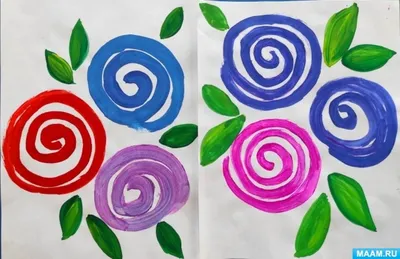 Как нарисовать цветы гуашью - рисование для детей. Рисуем вместе | Рисуем  вместе | Онлайн школа рисования | Дзен