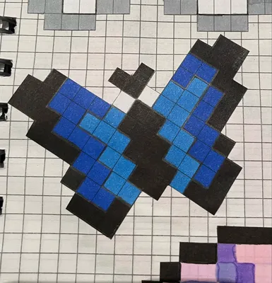 Бабочка по клеткам, бабочка по клеточкам | Pixel art pattern, Pixel art,  Pattern art